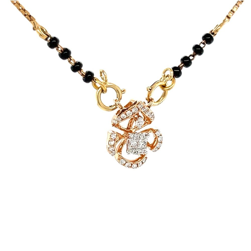 18KT Rose Gold Mangalsutra For Bridal