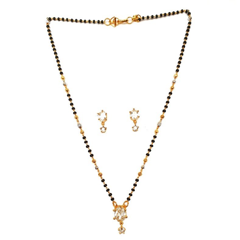 One Gram Gold Mangalsutra With Earrings