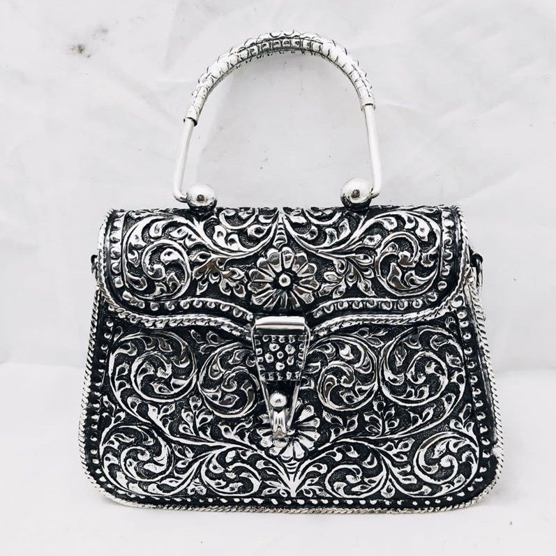 Silver Antique Purse For Women